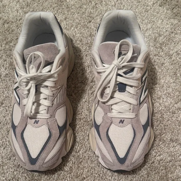 New Balance Beige and Gray Sneakers - Picture 8 of 13